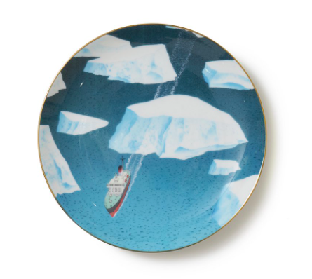 Ship & icebergs Plate (BLUE) サムネイル画像