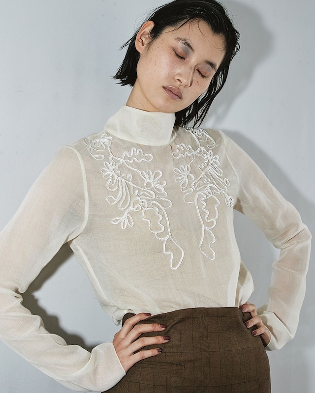 Sheer Embroidery Blouse / TODAYFUL サムネイル画像