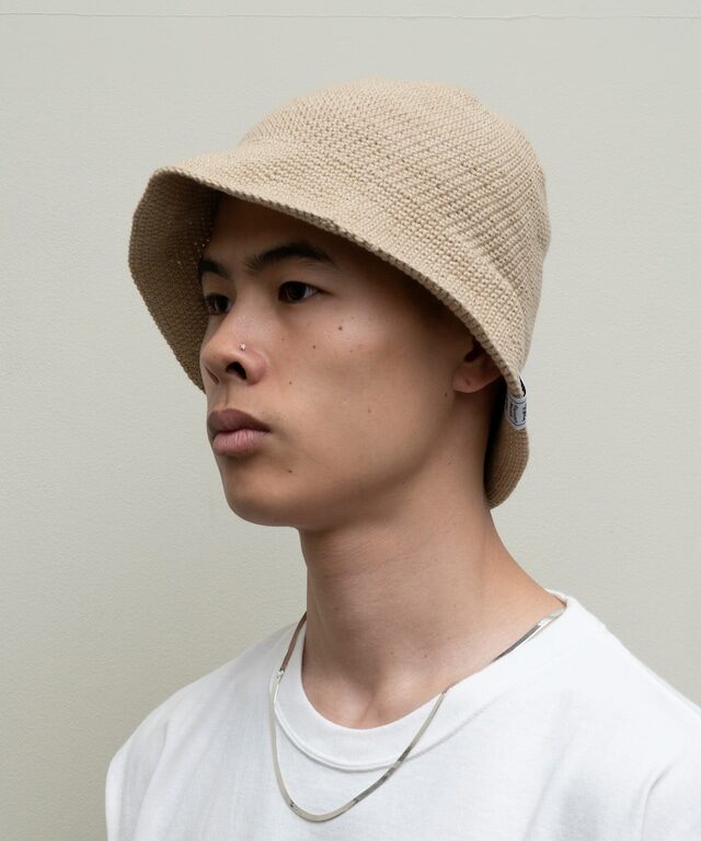 HAND KNIT BUCKET HAT (Natural) サムネイル画像