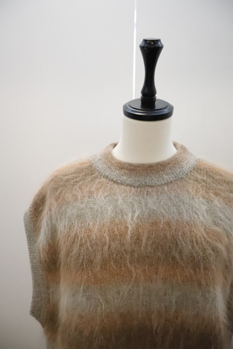 FUMIE=TANAKA フミエタナカ gradation mohair knit vest (BEIGE)F22A-35 サムネイル画像