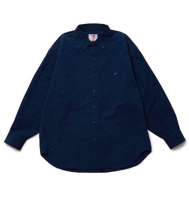 SON OF THE CHEESE サノバチーズ Jacquard Shirt (BLUE) SC2220-SH06 サムネイル画像