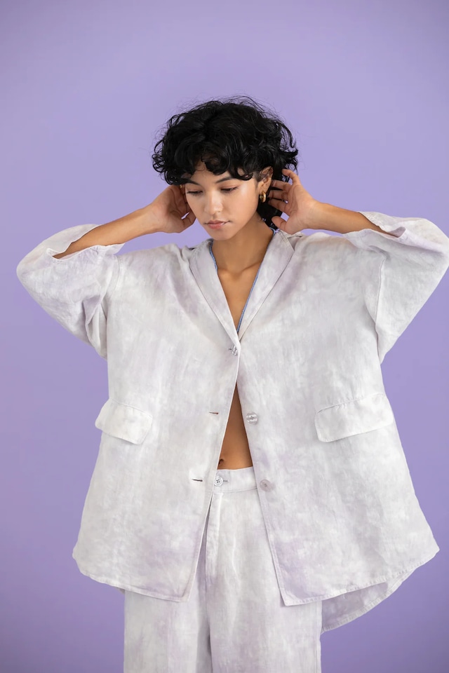 KiiRA　キーラ Linen uneven dyeing jacket サムネイル画像
